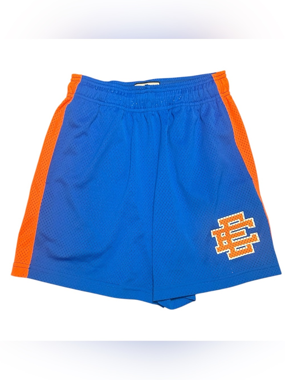 Eric Emanuel EE Blue Orange Knicks Basic Mesh Shorts Size Small S